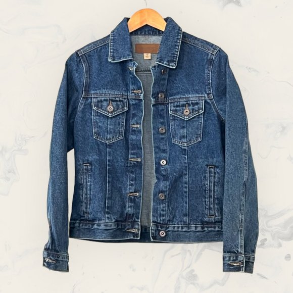 Port Authority Jackets & Blazers - Port Authority Women's Blue Jeans Jacket Long Sleeve Size M Pocket